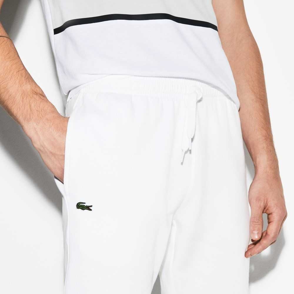 Lacoste SPORT Fleece Tennis Sweatpants White | RCVW-41236