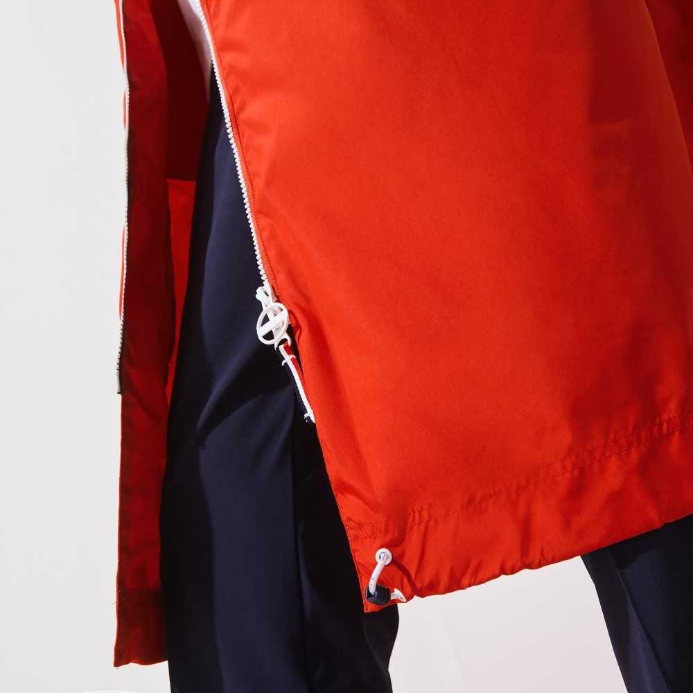 Lacoste SPORT French Sporting Spirit Edition Foldable Raincoat Red / White / Navy Blue | CBVP-05892