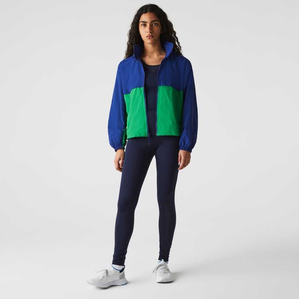 Lacoste SPORT High-Waisted Second-Skin Leggings Navy Blue | HADF-15387