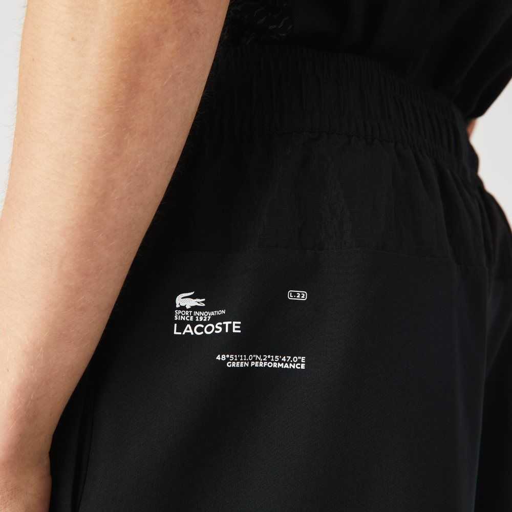 Lacoste SPORT Layered Shorts Black / Green / White | AGRS-92380