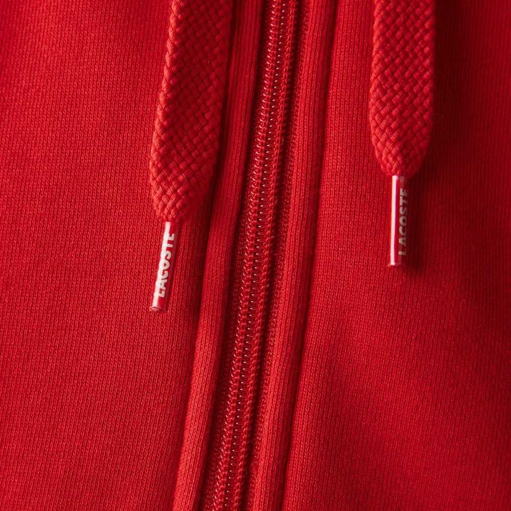 Lacoste SPORT Lightweight Bi-material Hoodie Red | LRKY-25901