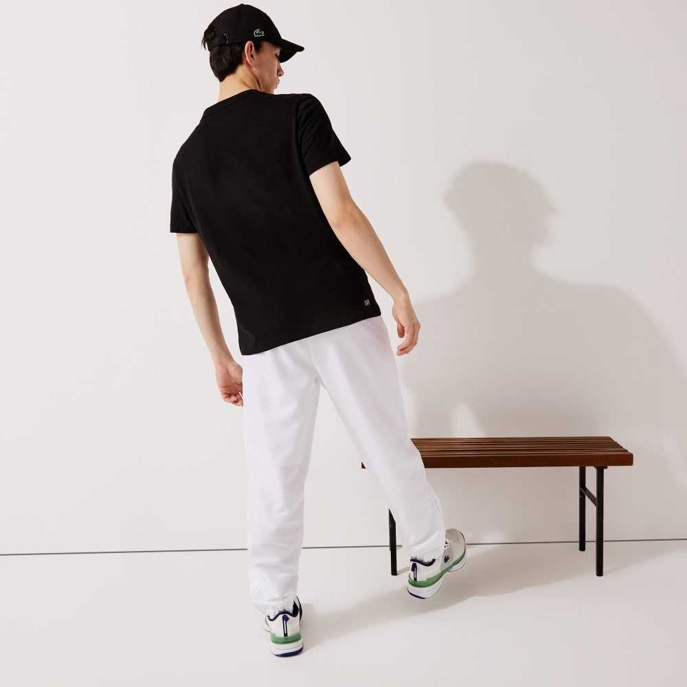 Lacoste SPORT Lightweight Fabric Tracksuit Pants White | HBVX-83215