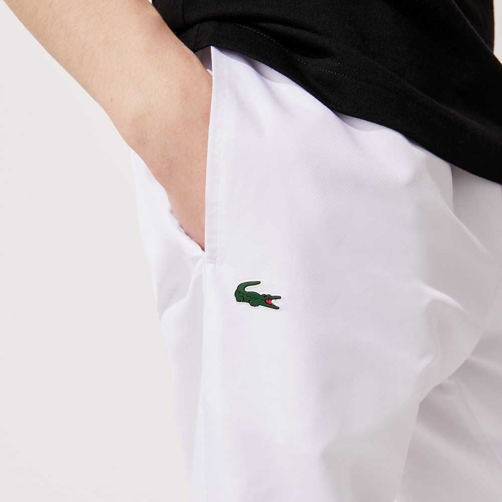 Lacoste SPORT Lightweight Fabric Tracksuit Pants White | HBVX-83215