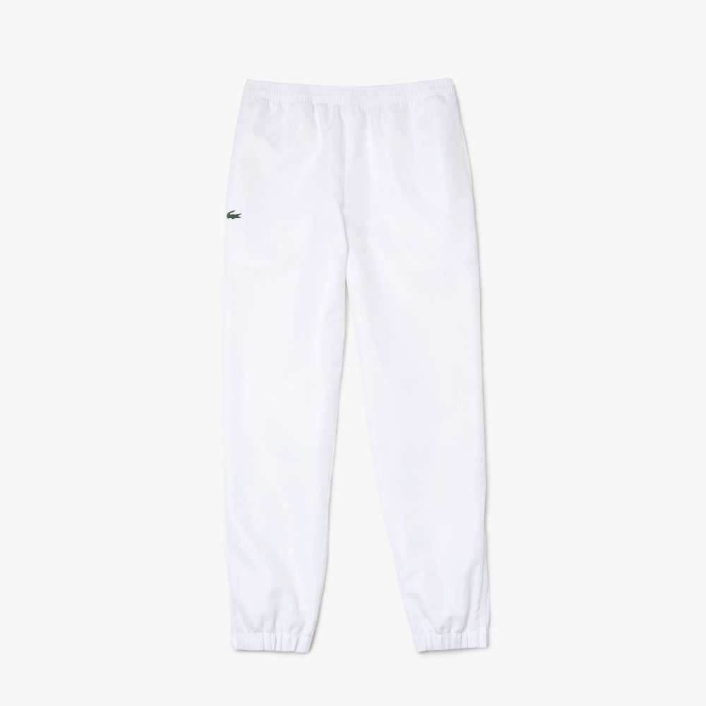 Lacoste SPORT Lightweight Fabric Tracksuit Pants White | HBVX-83215