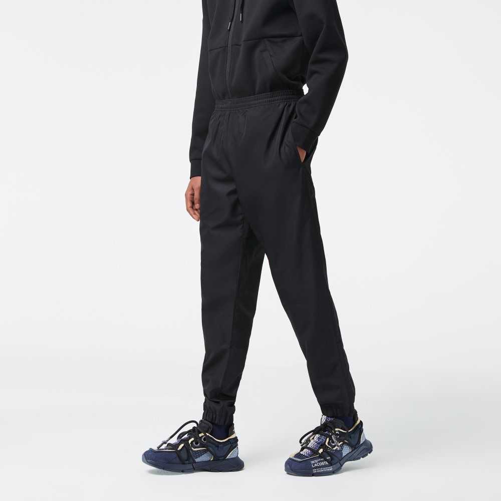 Lacoste SPORT Lightweight Fabric Tracksuit Pants Black | PCXH-85690