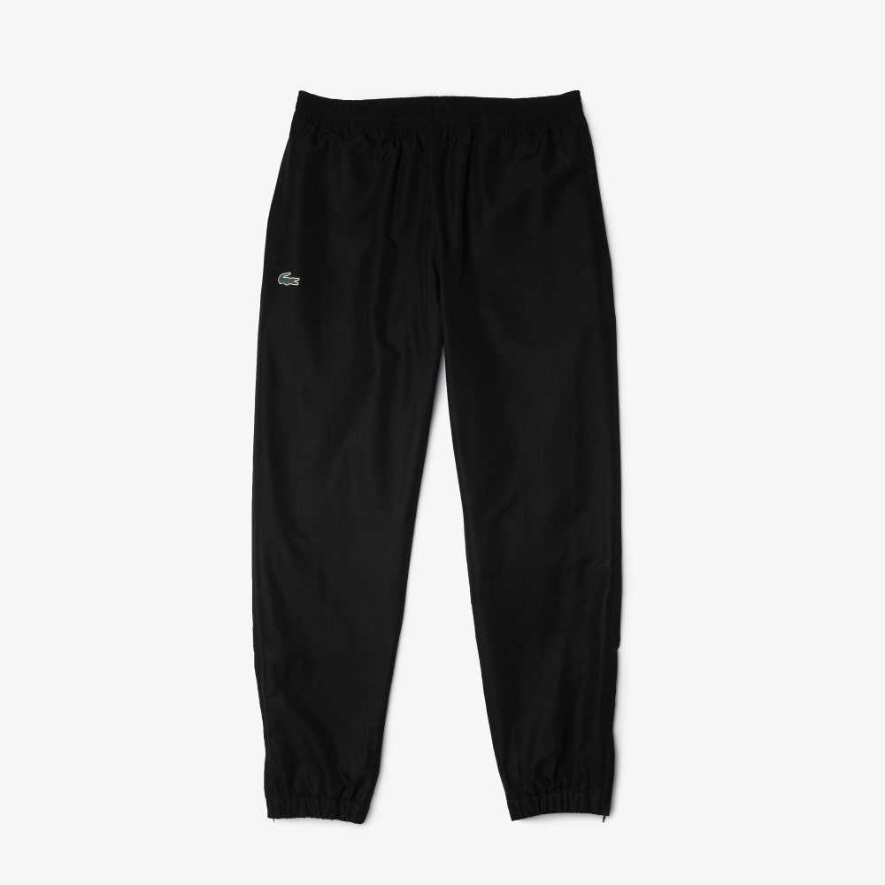 Lacoste SPORT Lightweight Fabric Tracksuit Pants Black | PCXH-85690