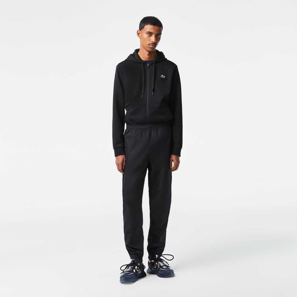 Lacoste SPORT Lightweight Fabric Tracksuit Pants Black | PCXH-85690