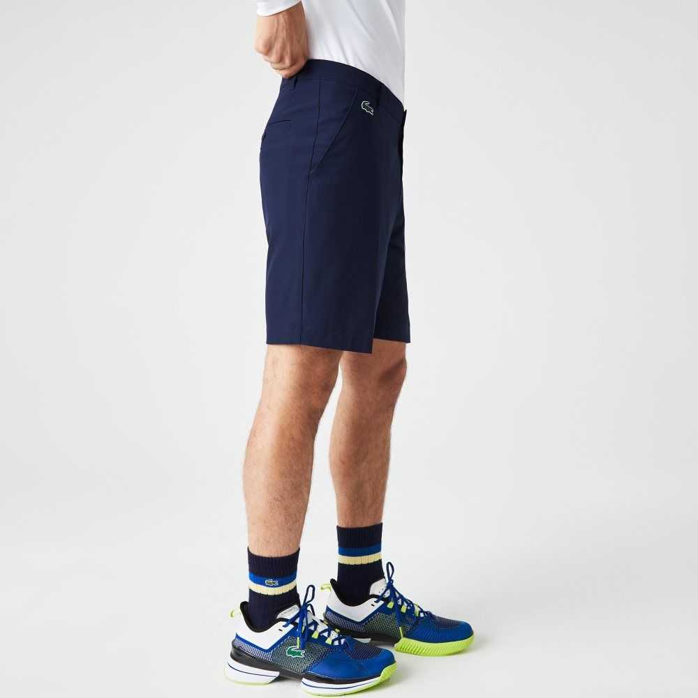 Lacoste SPORT Lightweight Stretch Golf Shorts Navy Blue | MUPV-69871