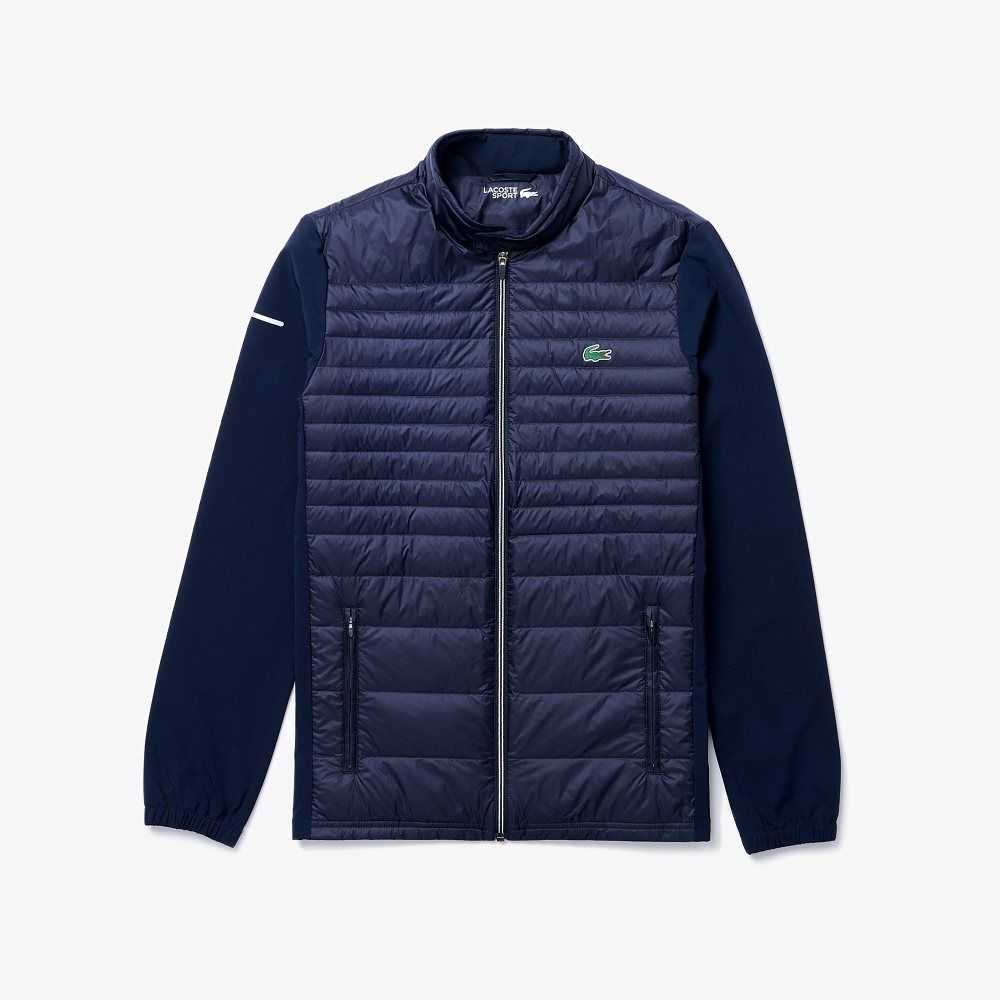 Lacoste SPORT Lightweight Water-Resistant Quilted Golf Jacket Navy Blue | ABQM-07952
