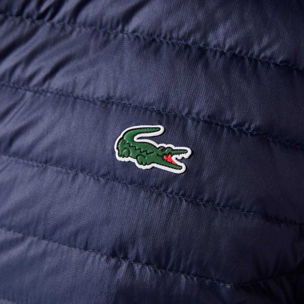 Lacoste SPORT Lightweight Water-Resistant Quilted Golf Jacket Navy Blue | ABQM-07952