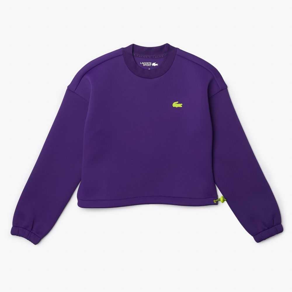 Lacoste SPORT Loose Fit Drawstring Sweatshirt Purple | SFZY-17942