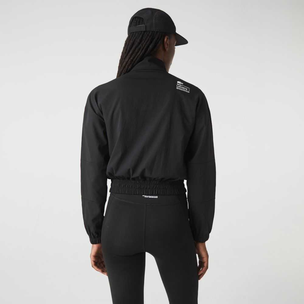 Lacoste SPORT Loose Fit Track Jacket Black | BFDR-29568