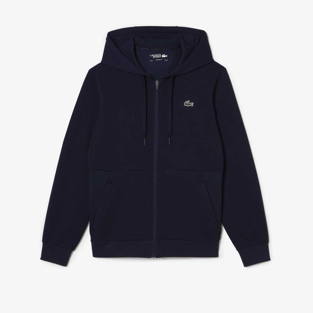 Lacoste SPORT Mesh Panels Hoodie Navy Blue | BNGW-40738