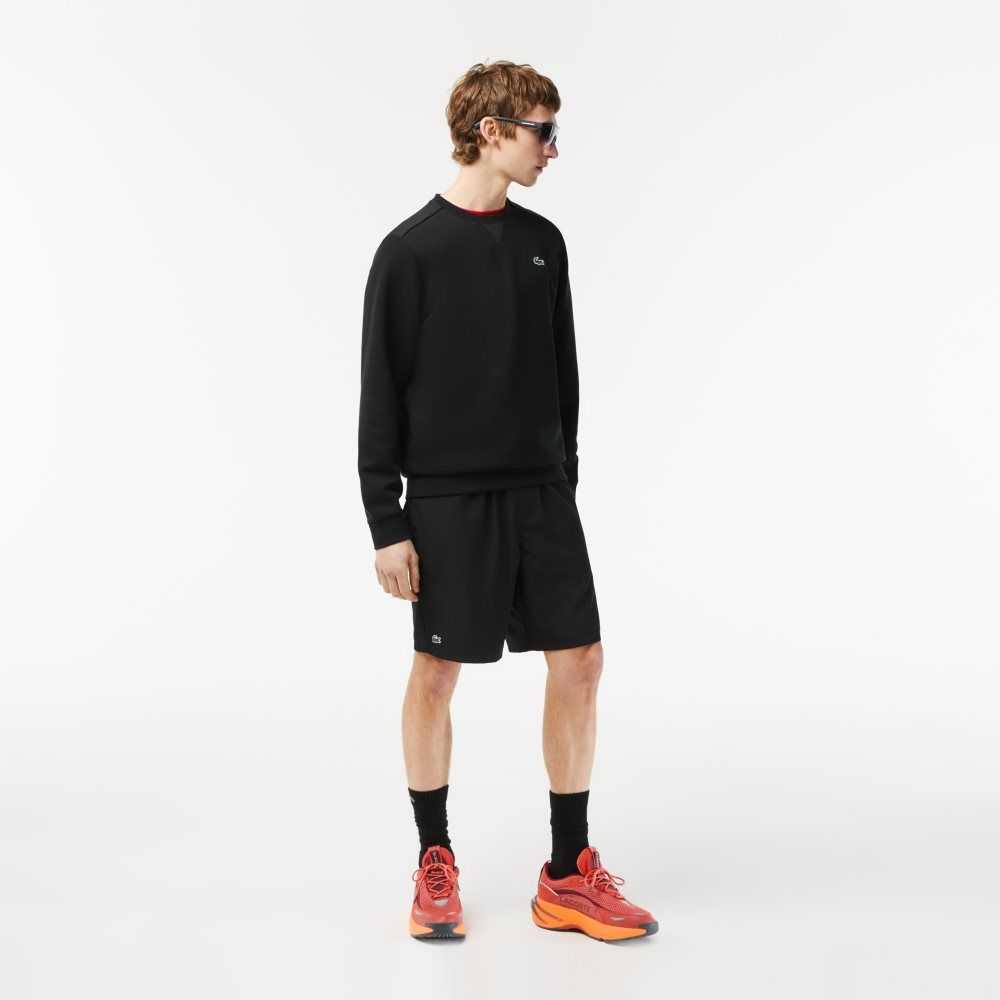 Lacoste SPORT Mesh Panels Sweatshirt Black | NZTH-89241