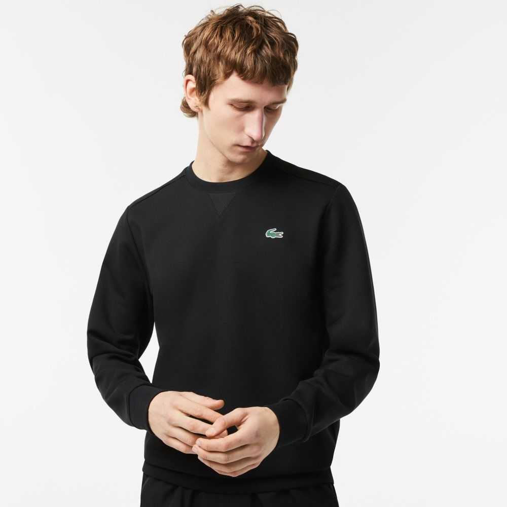 Lacoste SPORT Mesh Panels Sweatshirt Black | NZTH-89241