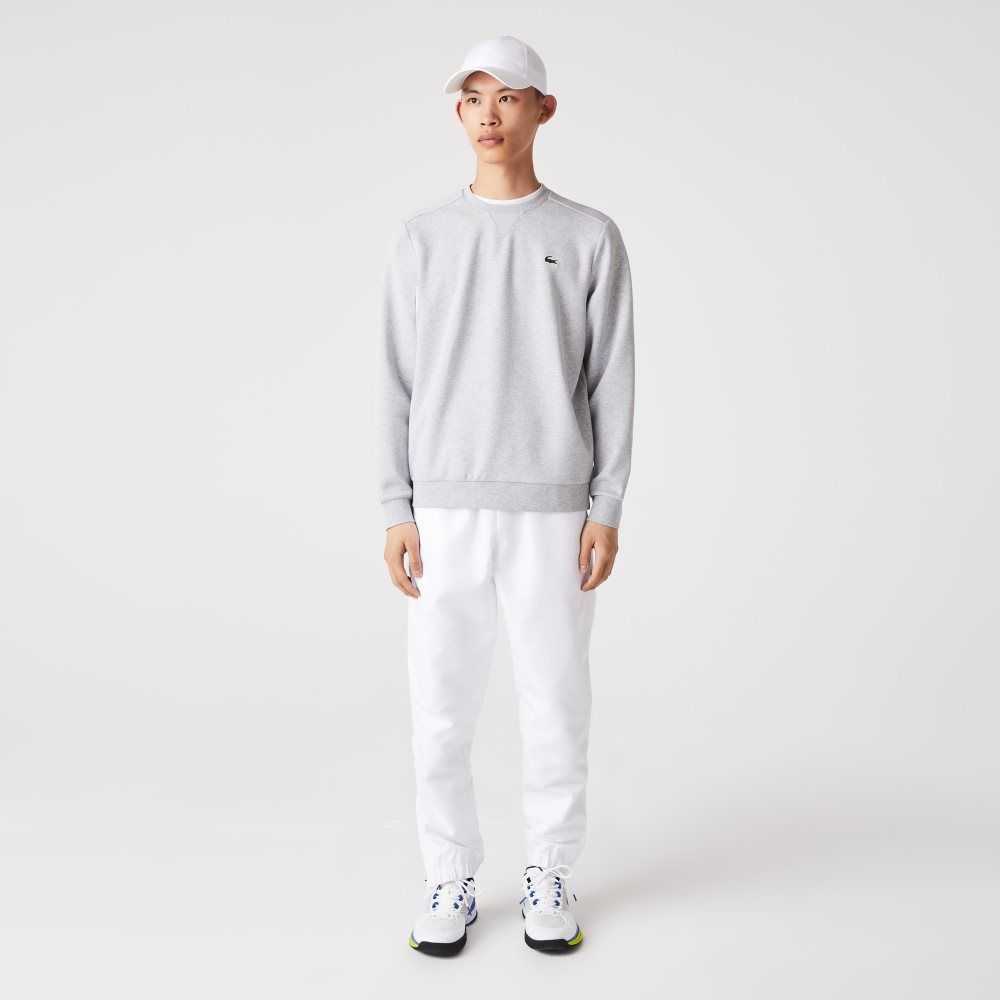 Lacoste SPORT Mesh Panels Sweatshirt Grey Chine / Light Grey | BCTS-89340