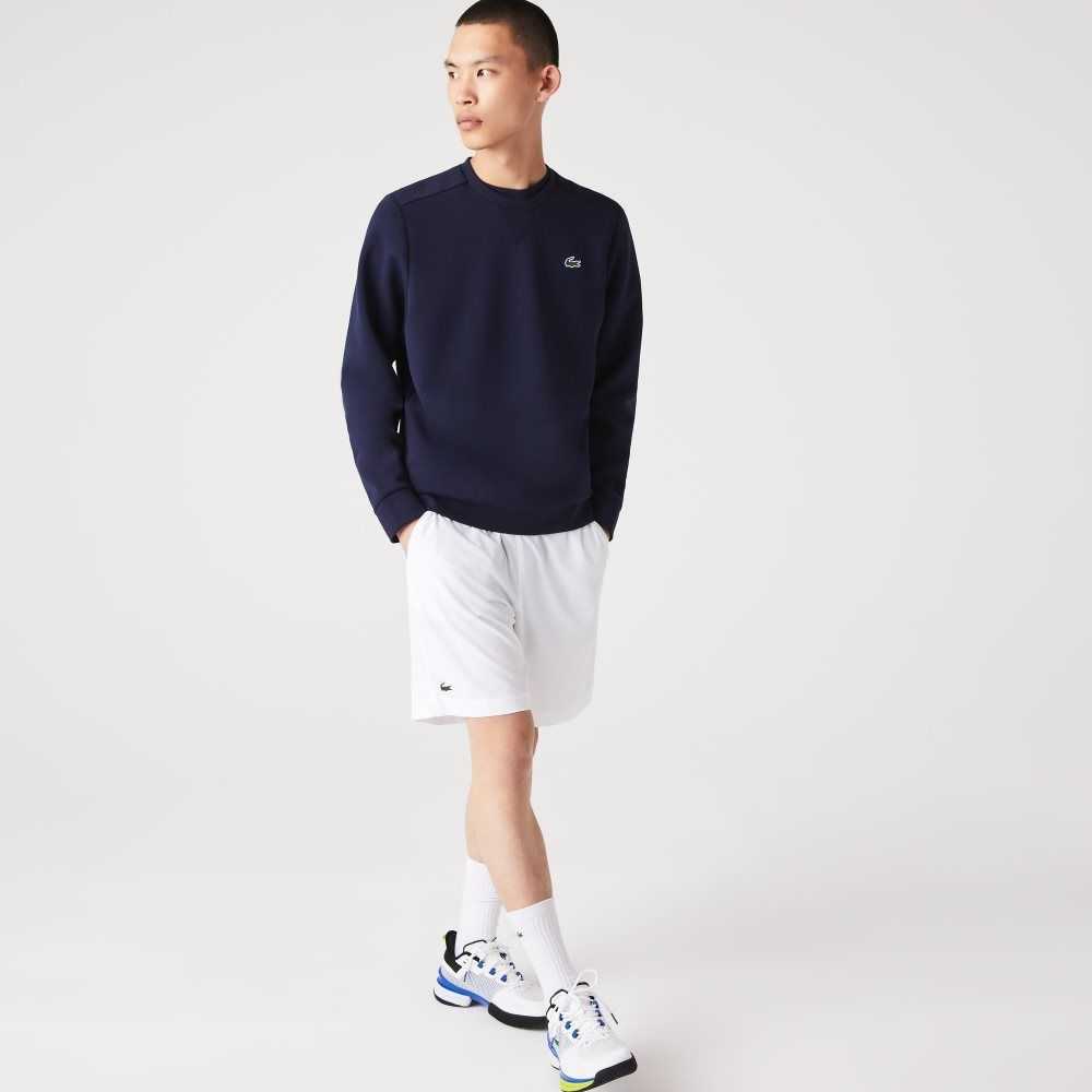 Lacoste SPORT Mesh Panels Sweatshirt Navy Blue | NDPS-54801