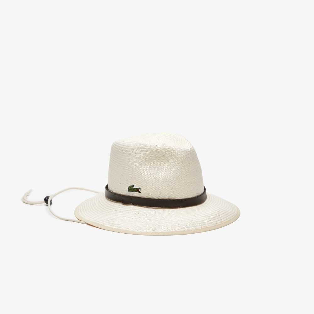 Lacoste SPORT Miami Open Woven Tennis Hat With Cord Beige | VYNK-74968