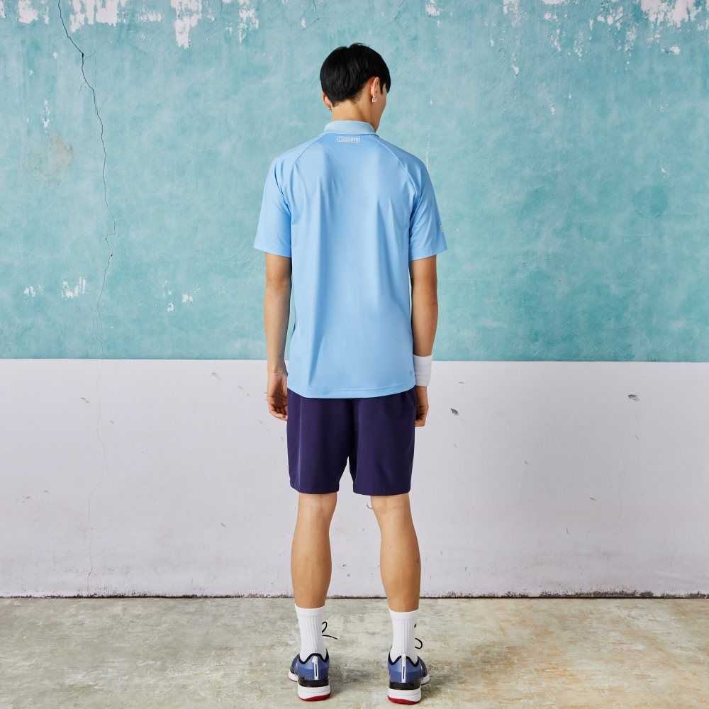 Lacoste SPORT Novak Djokovic Print Stretch Polo Blue / White | OGHA-57409