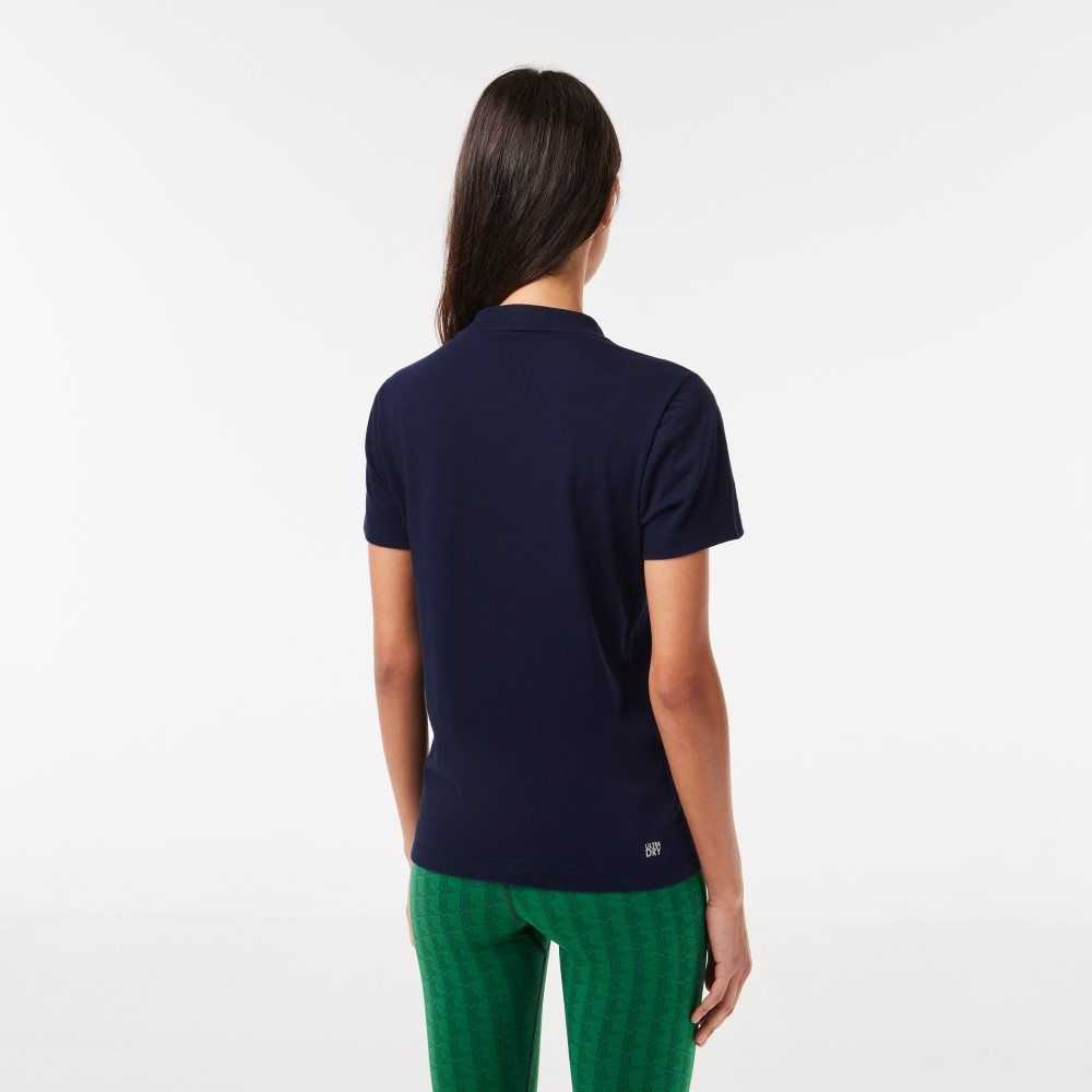 Lacoste SPORT Organic Cotton Jersey T-Shirt Navy Blue | HWLG-43657