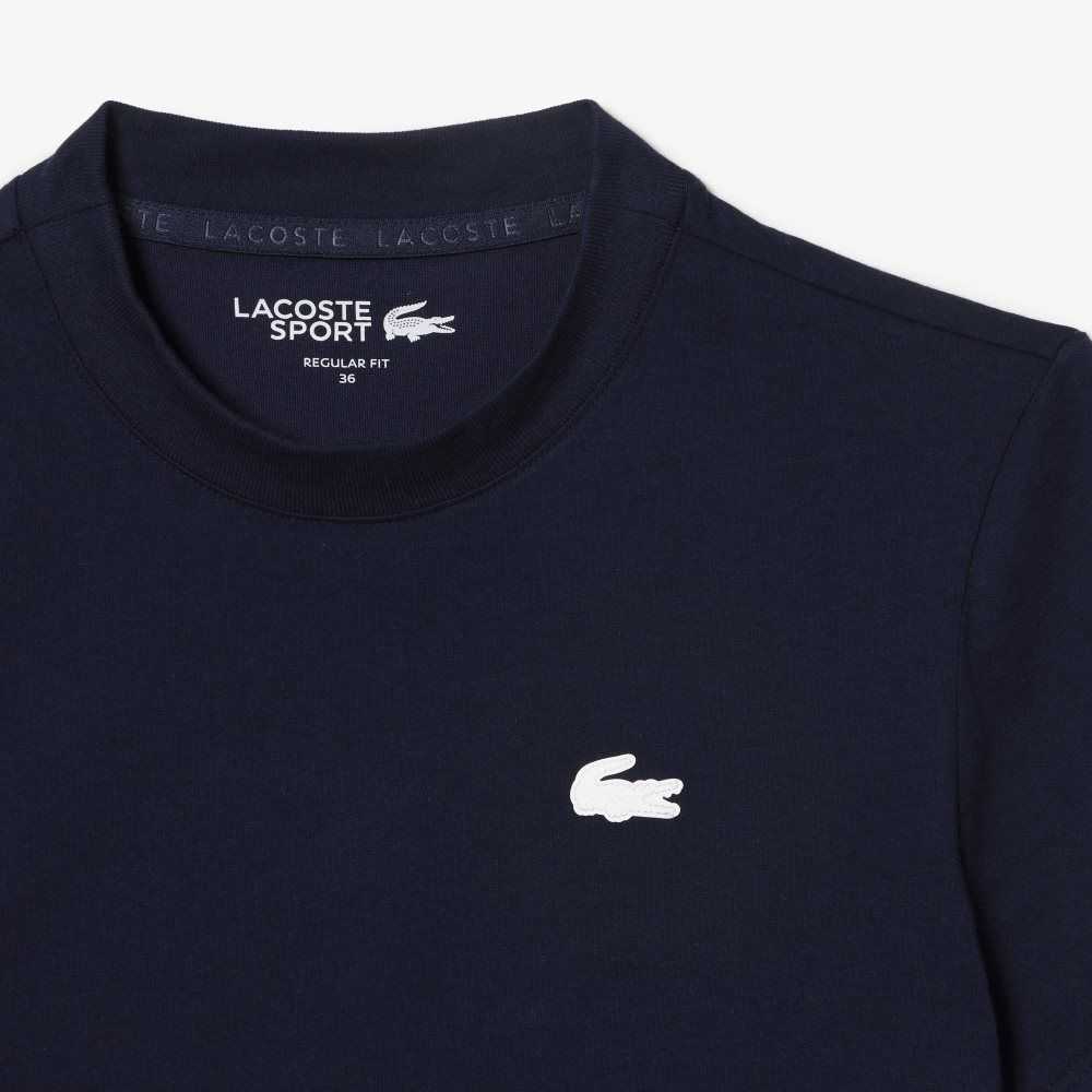 Lacoste SPORT Organic Cotton Jersey T-Shirt Navy Blue | HWLG-43657
