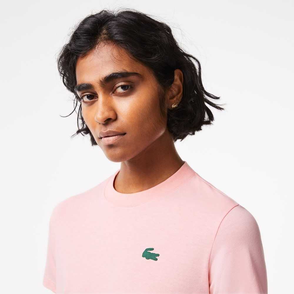 Lacoste SPORT Organic Cotton Jersey T-Shirt Pink | JAQE-16758