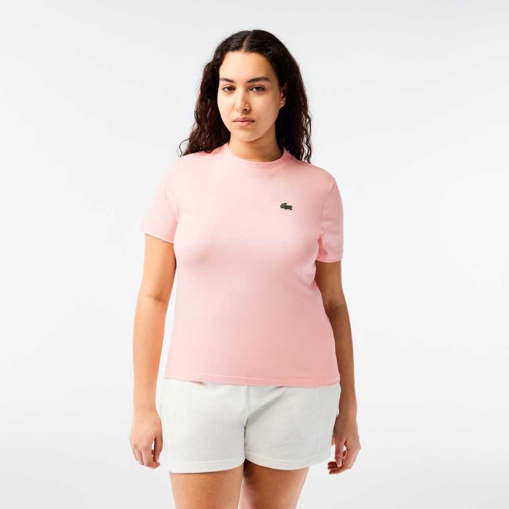 Lacoste SPORT Organic Cotton Jersey T-Shirt Pink | JAQE-16758