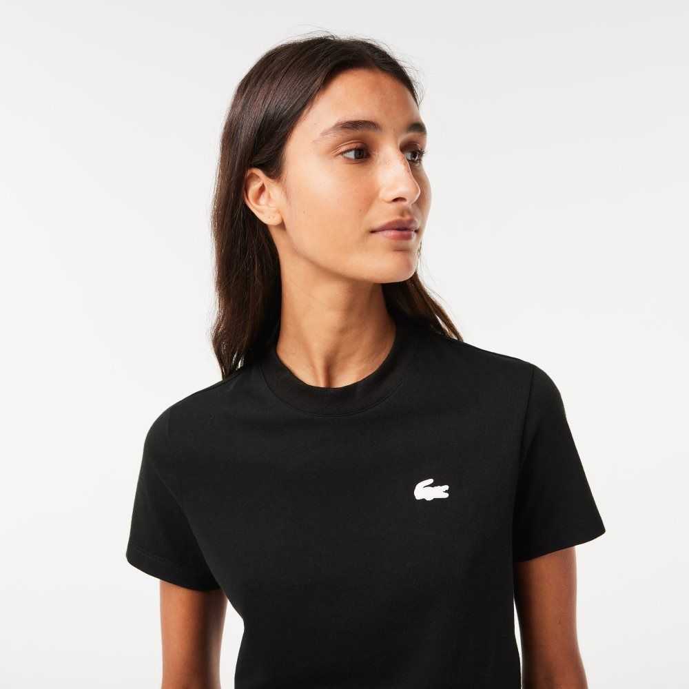 Lacoste SPORT Organic Cotton Jersey T-Shirt Black | QUJC-16047