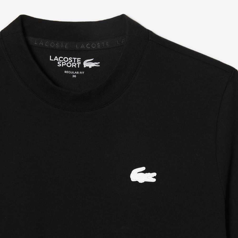 Lacoste SPORT Organic Cotton Jersey T-Shirt Black | QUJC-16047