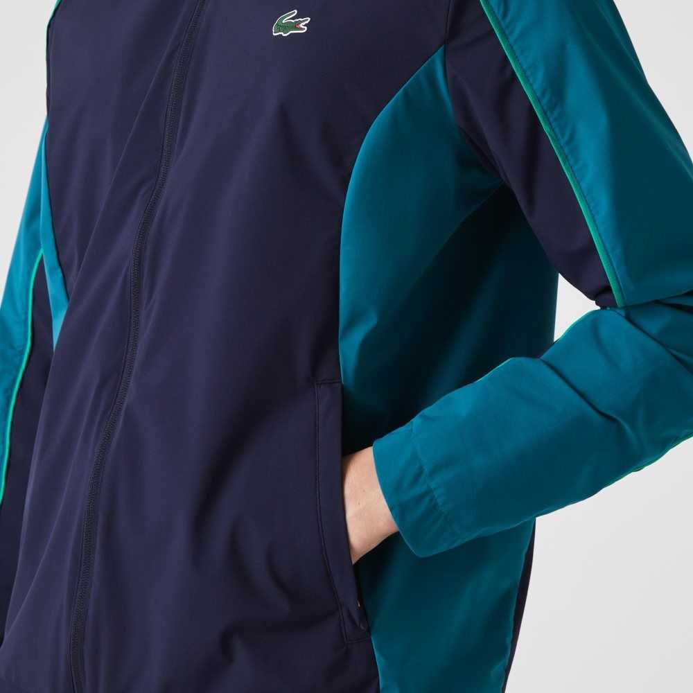 Lacoste SPORT Packable Golf Jacket Navy Blue / Green | GHPX-36078