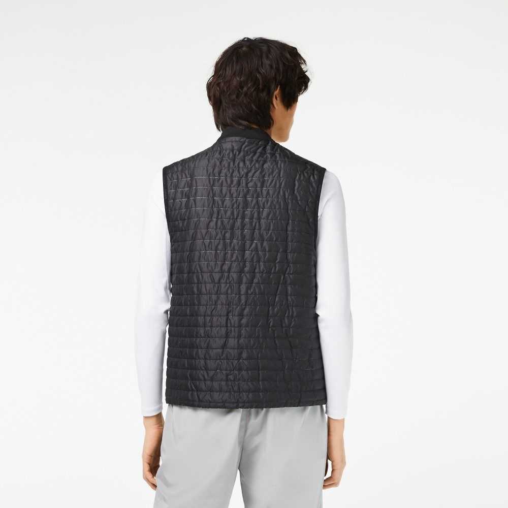 Lacoste SPORT Padded Reversible Vest Grey / Black | THFR-76250