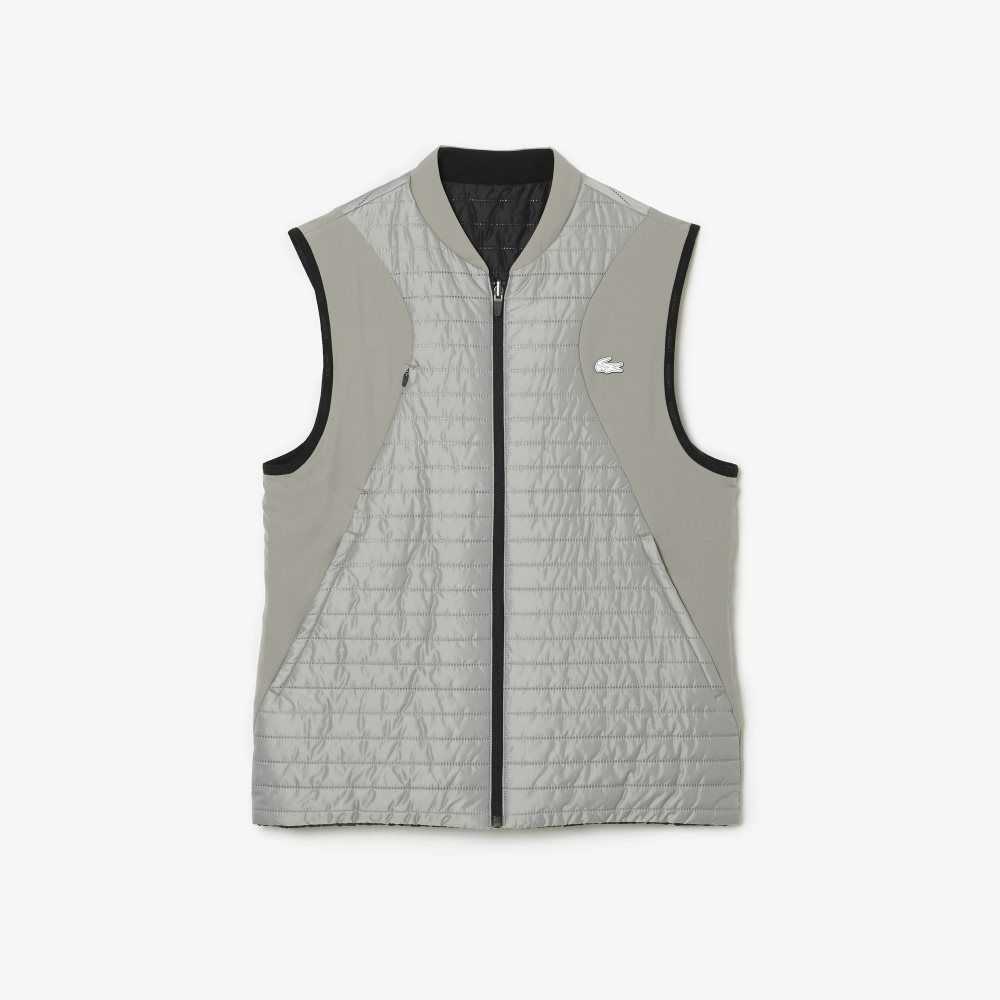 Lacoste SPORT Padded Reversible Vest Grey / Black | THFR-76250