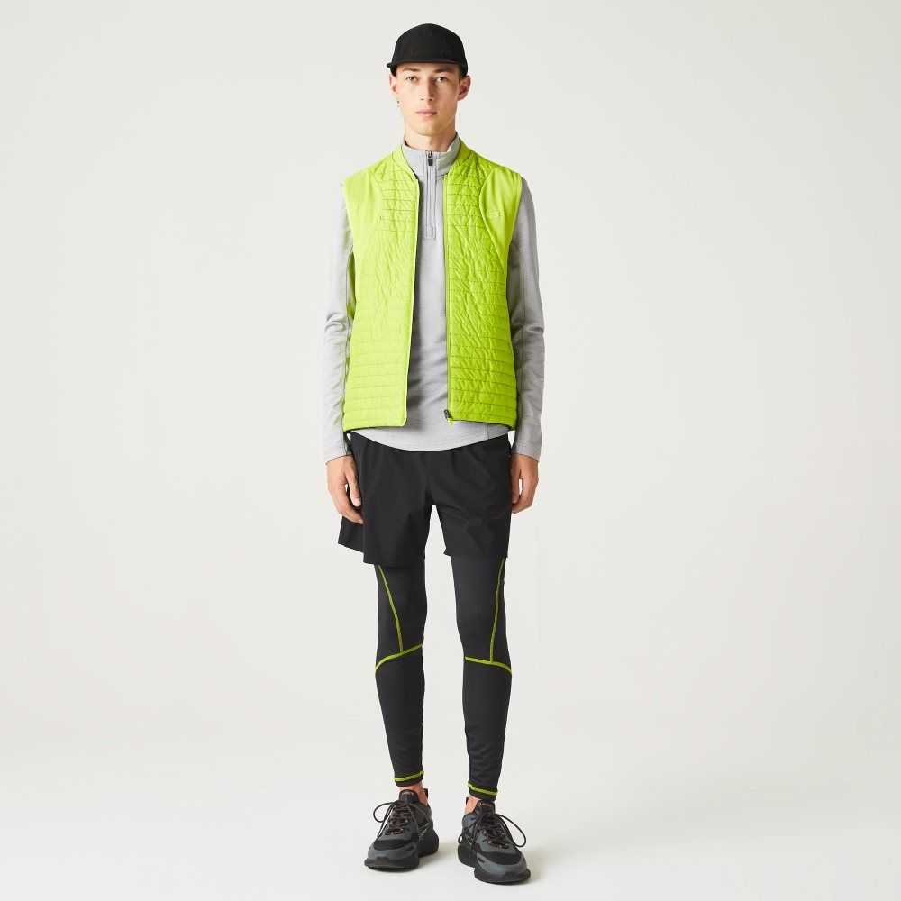 Lacoste SPORT Padded Reversible Vest Yellow / Black | QYXE-02647