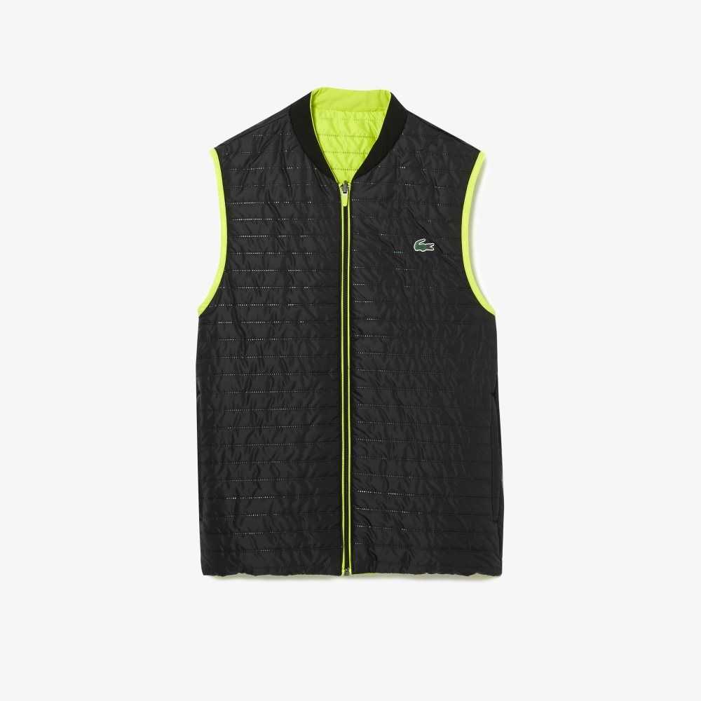 Lacoste SPORT Padded Reversible Vest Yellow / Black | QYXE-02647