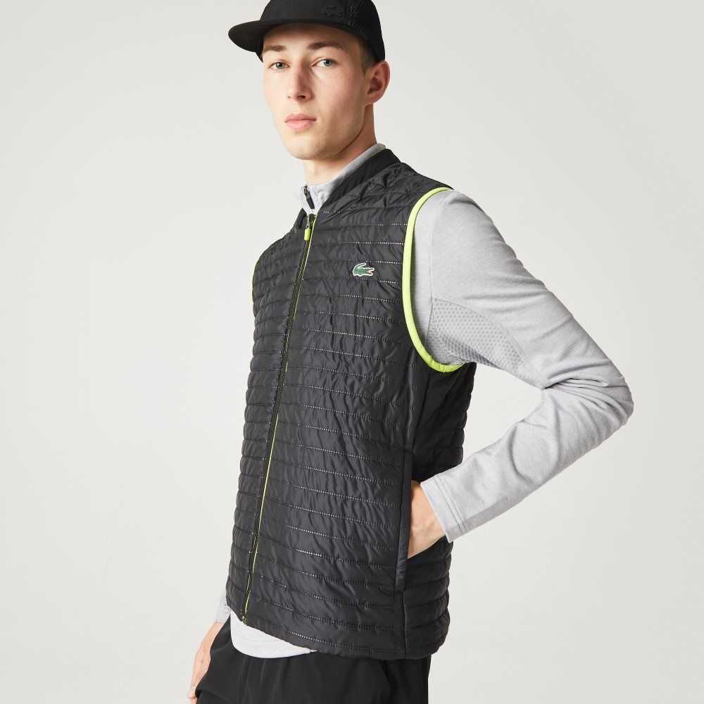 Lacoste SPORT Padded Reversible Vest Yellow / Black | QYXE-02647