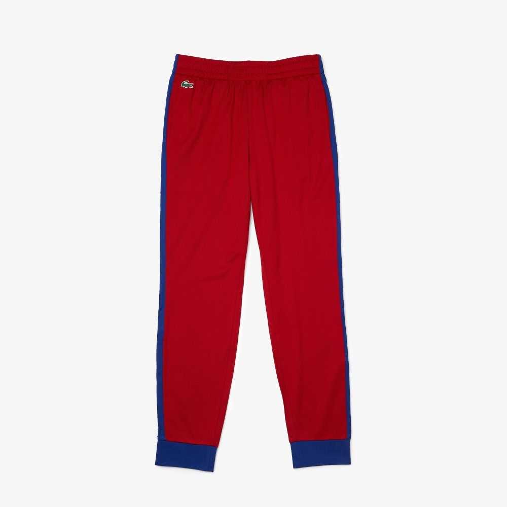 Lacoste SPORT Pique Jogging Pants Red / Blue / White | JPGZ-46538
