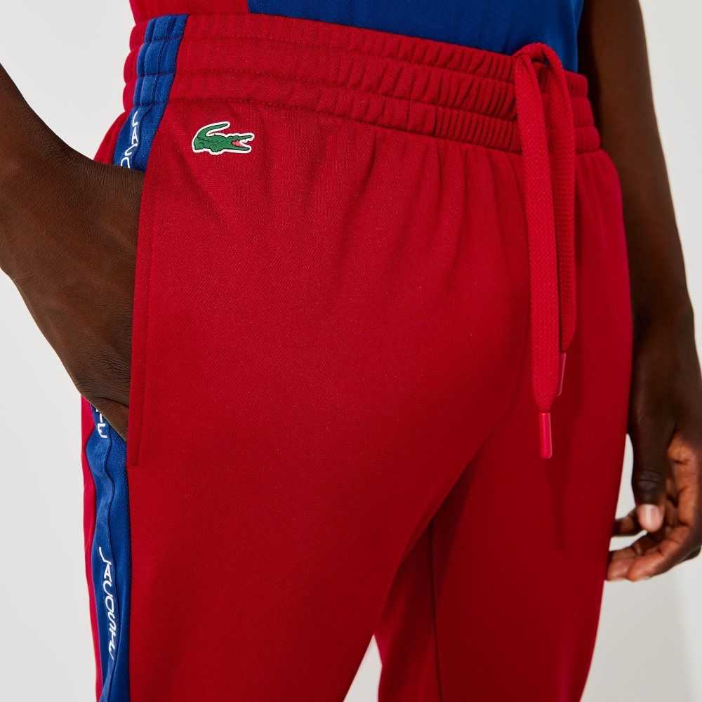 Lacoste SPORT Pique Jogging Pants Red / Blue / White | JPGZ-46538