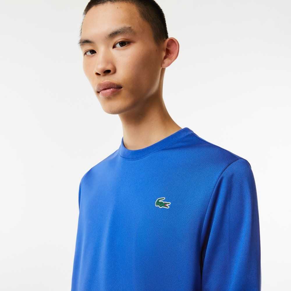 Lacoste SPORT Printed Tennis Sweatshirt Blue | NFHB-90384