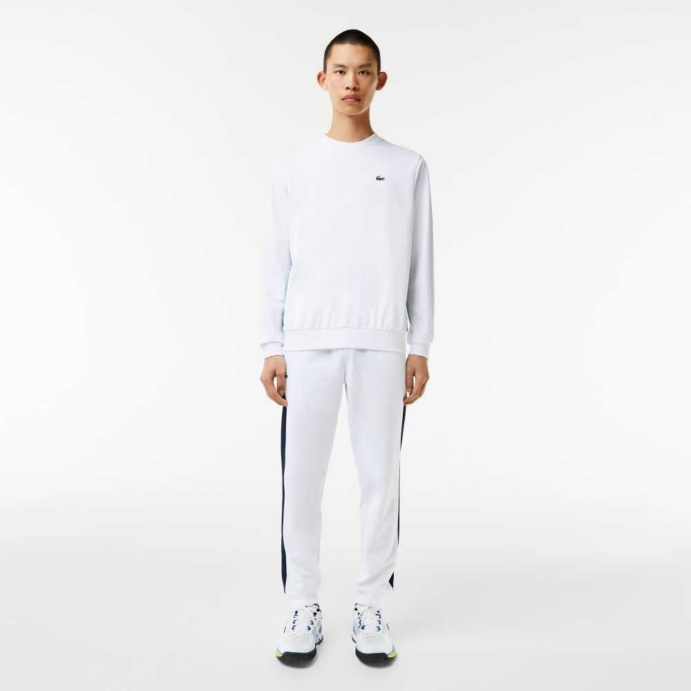 Lacoste SPORT Printed Tennis Sweatshirt White | ONAR-68927