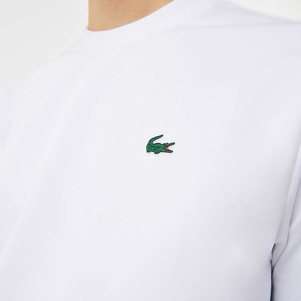 Lacoste SPORT Printed Tennis Sweatshirt White | ONAR-68927