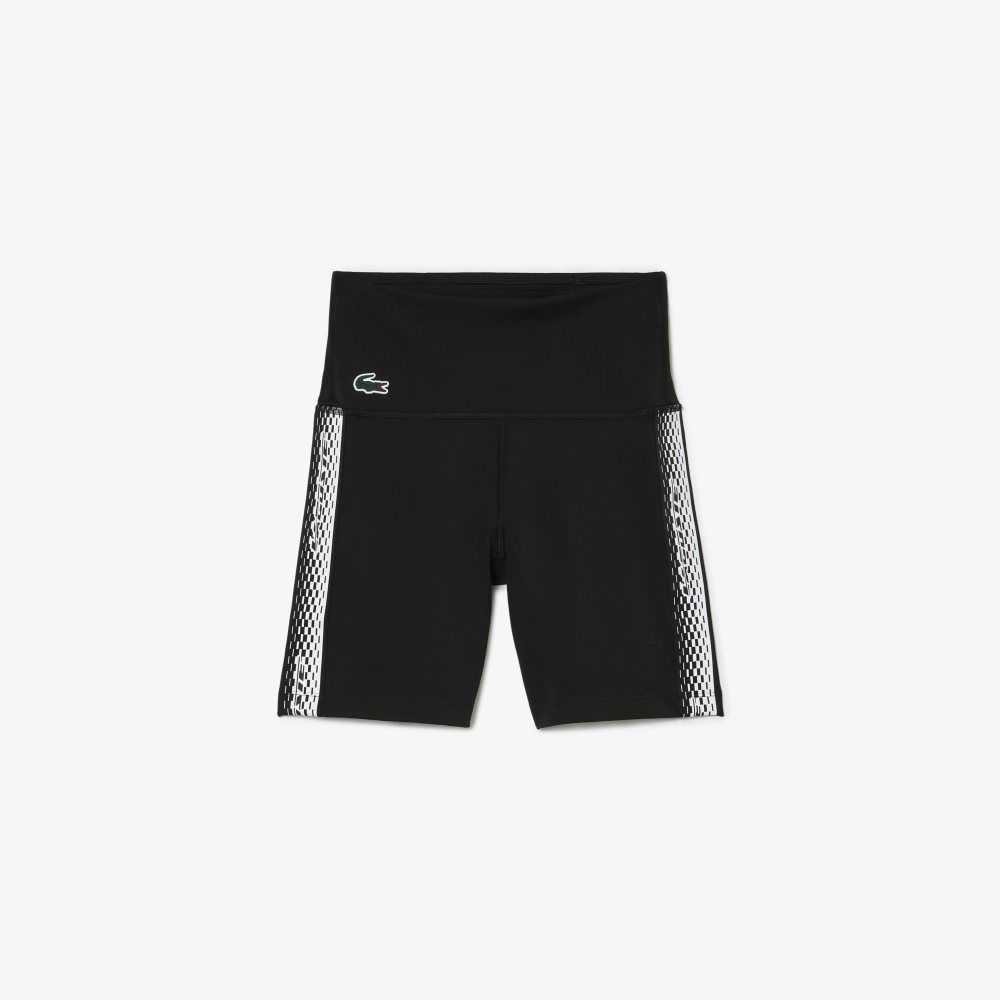 Lacoste SPORT Recycled Polyester Cycle Shorts Black | JHTI-42581