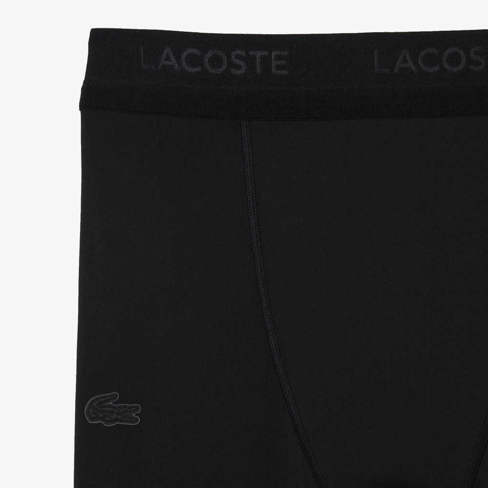Lacoste SPORT Recycled Polyester Leggings Black | DPKZ-34018
