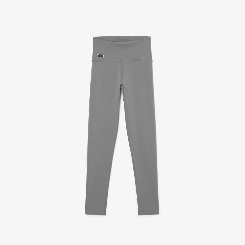 Lacoste SPORT Recycled Polyester Sculpting Leggings Grey Chine | MZNR-59082