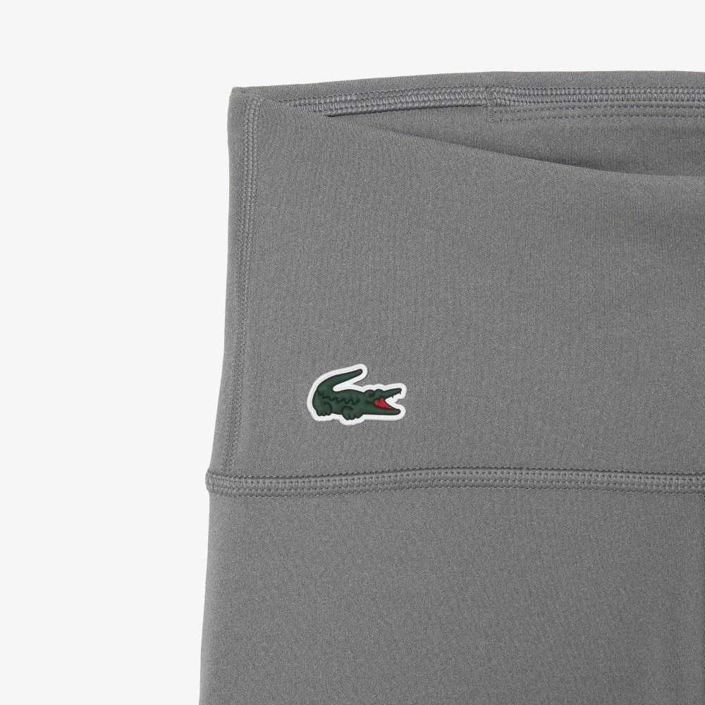 Lacoste SPORT Recycled Polyester Sculpting Leggings Grey Chine | MZNR-59082