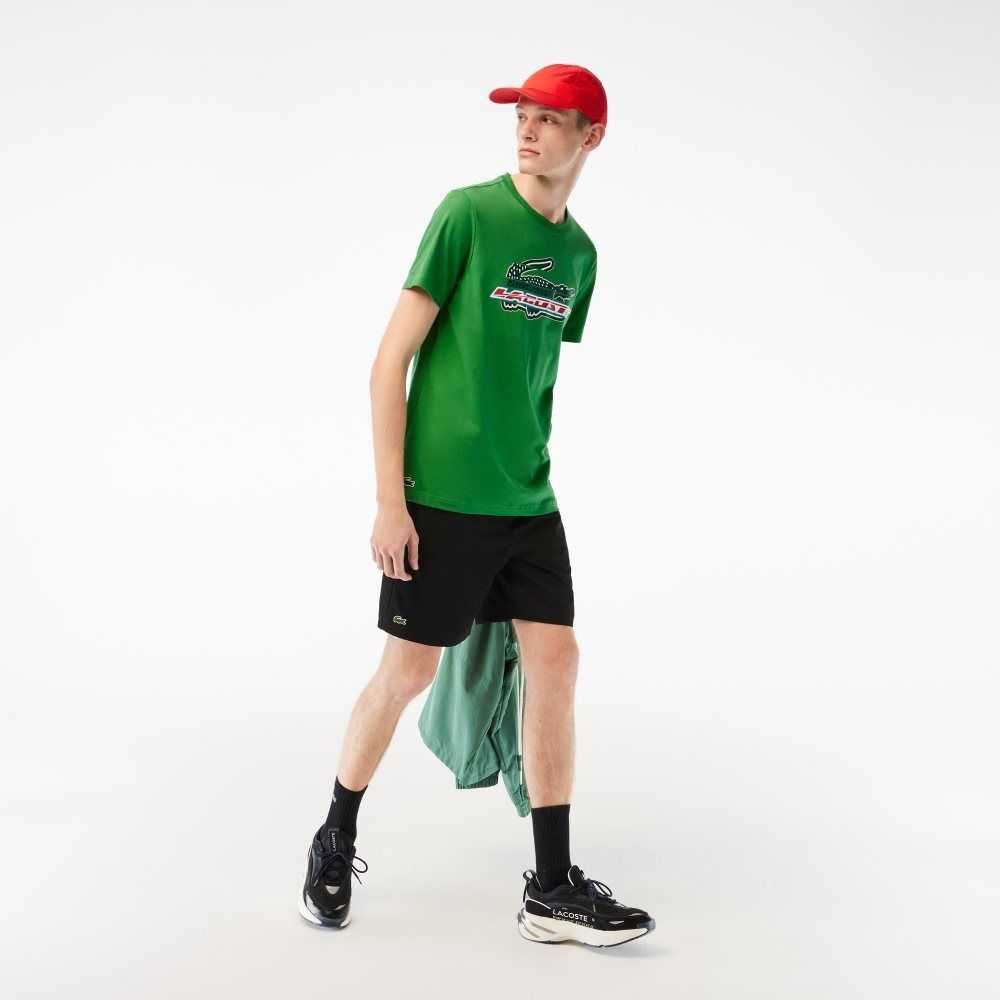 Lacoste SPORT Regular Fit Organic Cotton T-Shirt Green | FEBG-72015