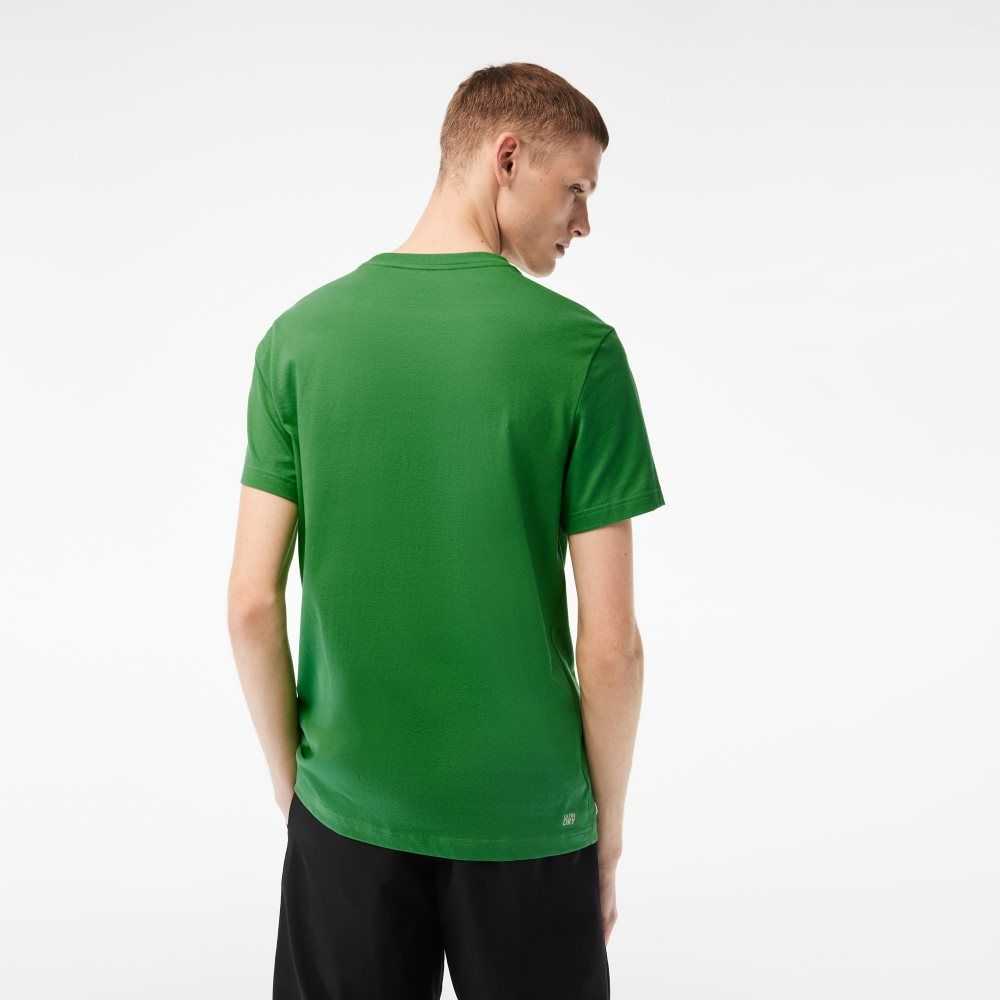 Lacoste SPORT Regular Fit Organic Cotton T-Shirt Green | FEBG-72015