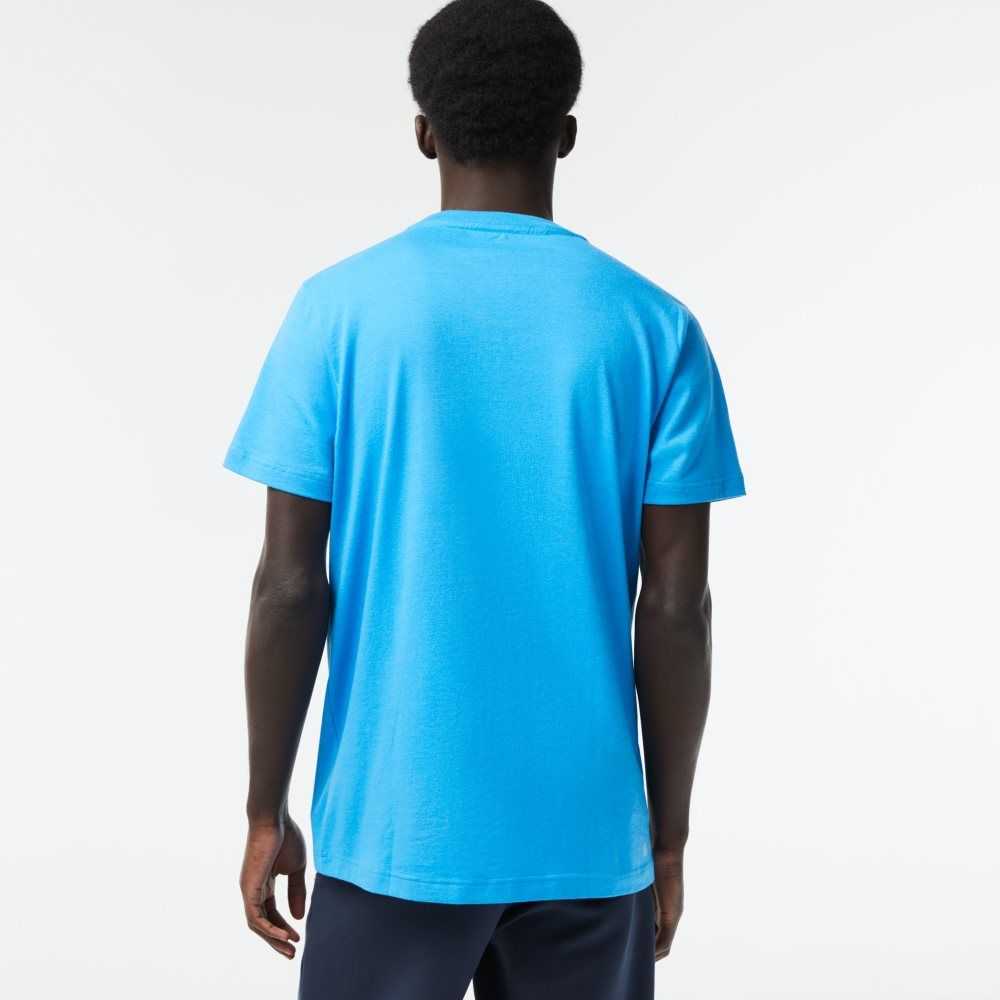 Lacoste SPORT Regular Fit Organic Cotton T-Shirt Blue | PRXV-01645