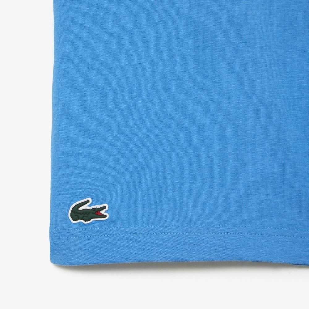 Lacoste SPORT Regular Fit Organic Cotton T-Shirt Blue | PRXV-01645