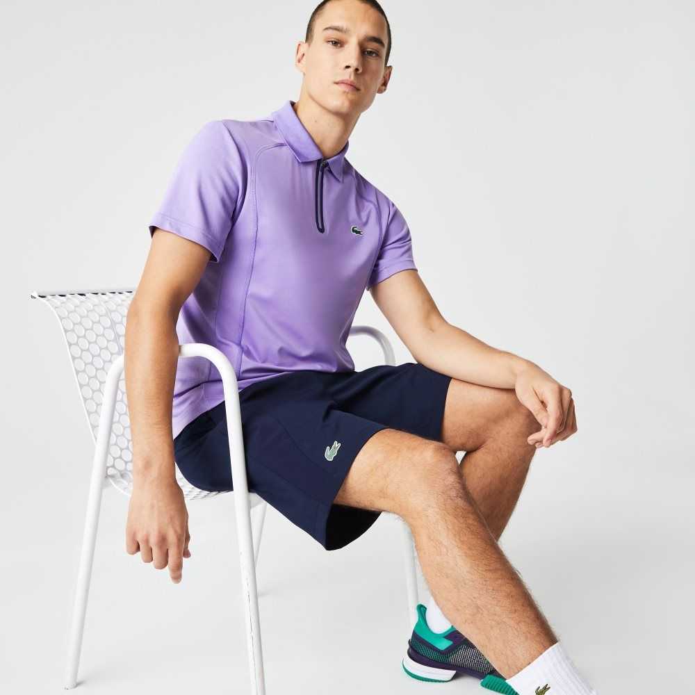 Lacoste SPORT Regular Fit Seamless Tennis Shorts Navy Blue | OABQ-68705
