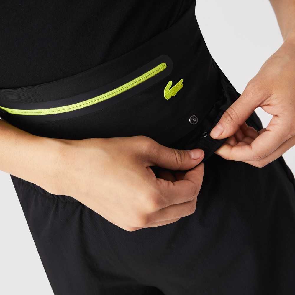 Lacoste SPORT Removable Belt Shorts Black | DPSI-98431